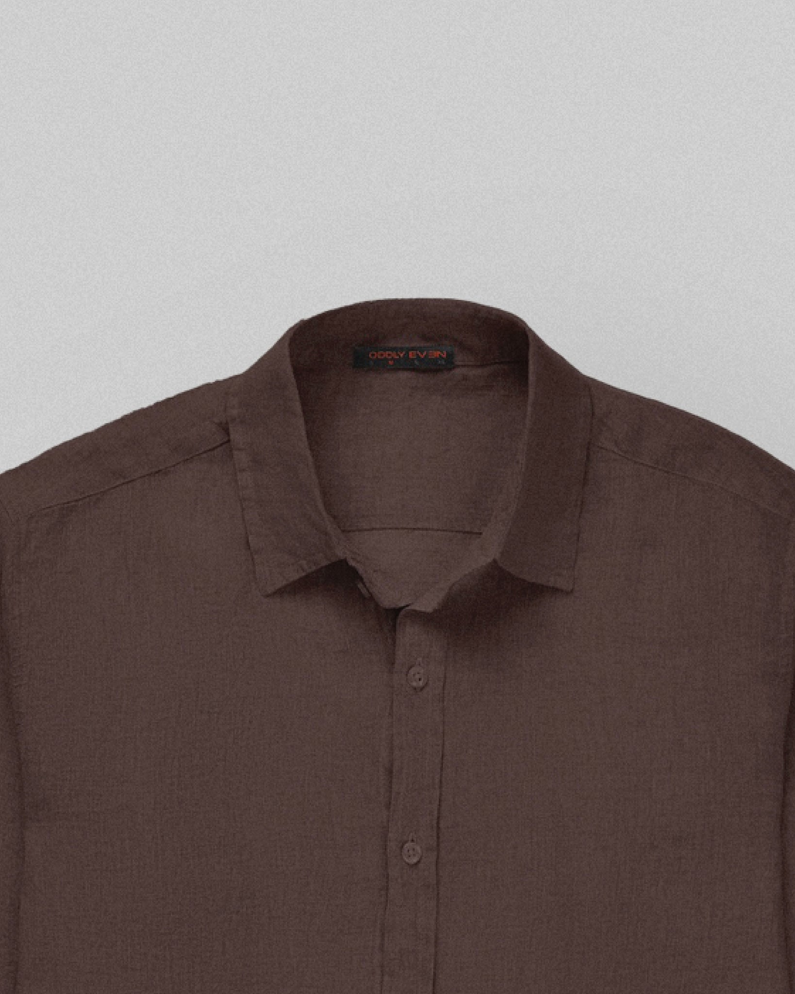 brown linen shirt