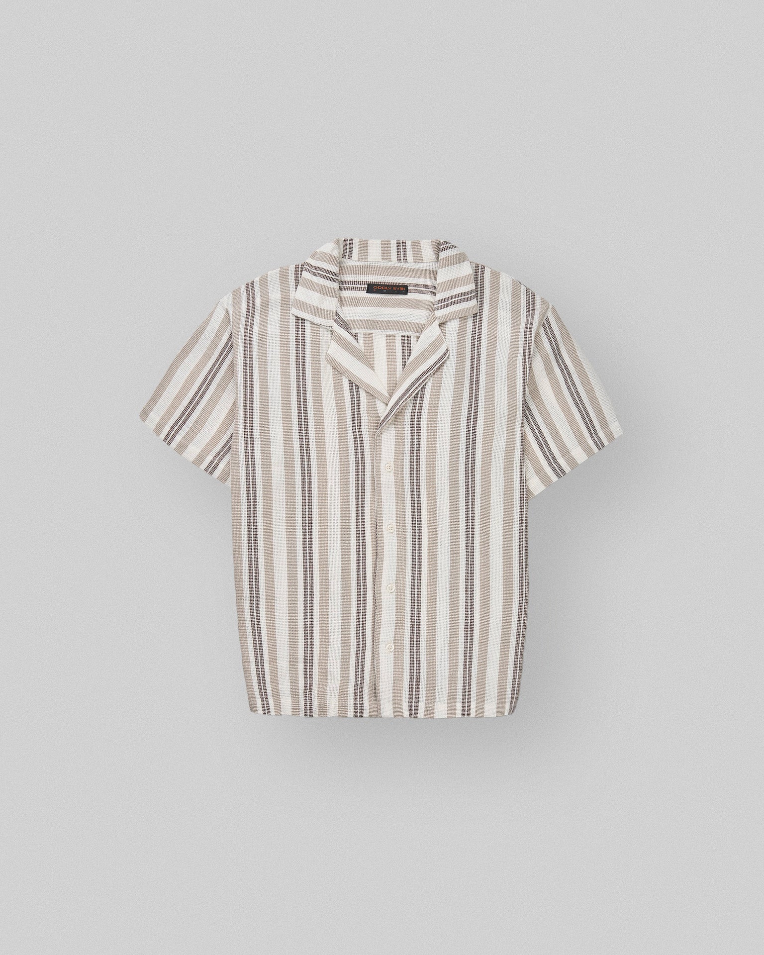 beige knitted stripes shirt