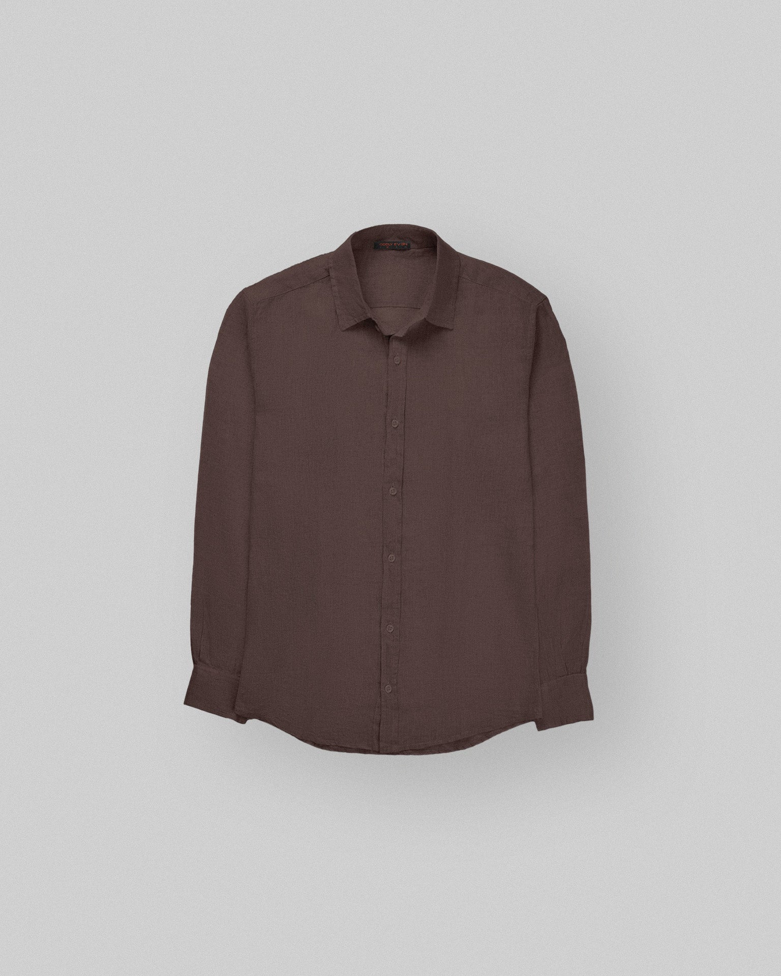 brown linen shirt